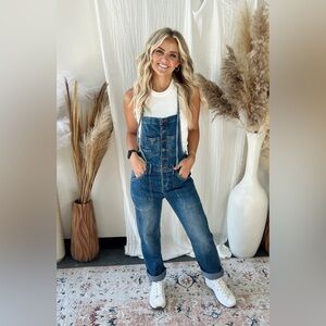 Dixie Overalls - Dark Denim - Size S